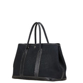 エルメス ガーデンパーティTPM ハンドバッグ ショルダーバッグ 2WAY ブラック トワルオフィシエ レザー レディース HERMES 【中古】